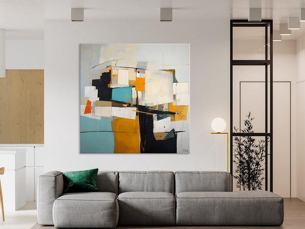 Geometric Original Canvas Wall Art, Contemporary Acrylic Artwork, Hand Painted Canvas Art, Modern Abstract Artwork, Large Abstract Paintings-ArtWorkCrafts.com