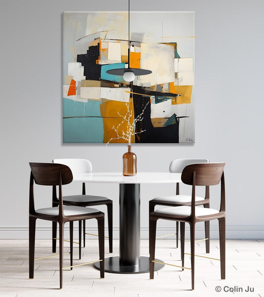 Geometric Original Canvas Wall Art, Contemporary Acrylic Artwork, Hand Painted Canvas Art, Modern Abstract Artwork, Large Abstract Paintings-ArtWorkCrafts.com