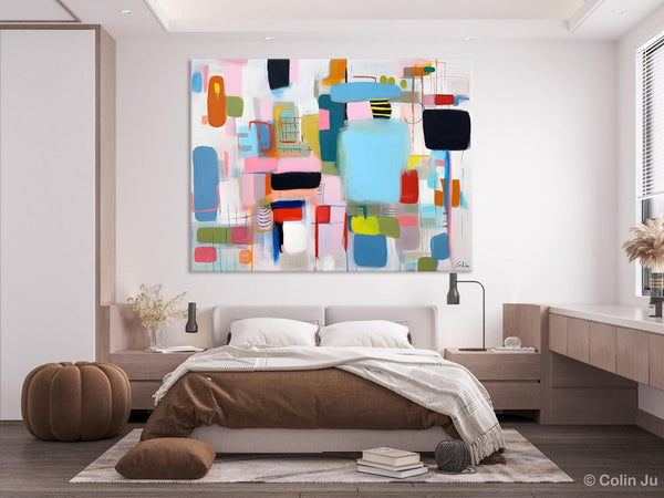 Original Abstract Art, Hand Painted Canvas Art, Modern Wall Art Ideas for Dining Room, Large Canvas Paintings, Contemporary Acrylic Painting-ArtWorkCrafts.com