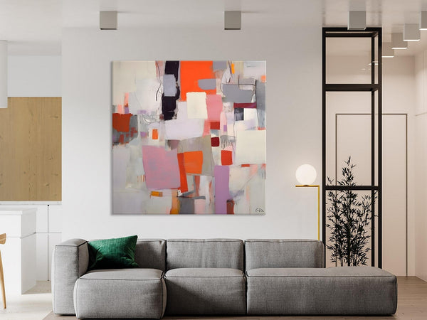 Modern Acrylic Artwork, Original Modern Paintings, Contemporary Canvas Art, Heavy Texture Canvas Art, Large Abstract Painting for Bedroom-ArtWorkCrafts.com