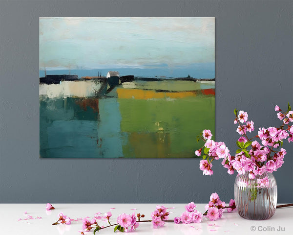 Abstract Landscape Painting for Living Room, Heavy Texture Painting, Hand Painted Canvas Art, Original Abstract Art, Acrylic Art on Canvas-ArtWorkCrafts.com
