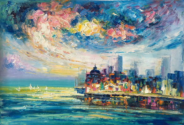 Original Landscape Paintings, Cityscape Painting, Custom Large Canvas Paintings, Modern Paintings on Canvas-ArtWorkCrafts.com