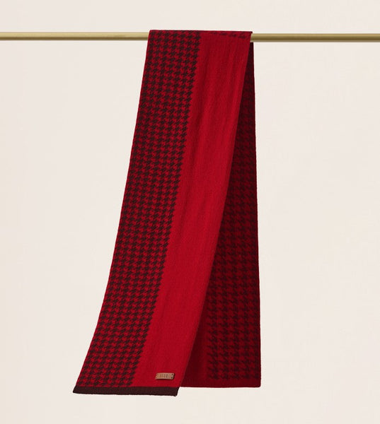 Fashion Designer Scarf, Modern Wool Scarf for Women, Casual Scarf for Women, Cold Weather Scarf, Red Winter Scarf, Soft Cashmere Scarf for Women-ArtWorkCrafts.com