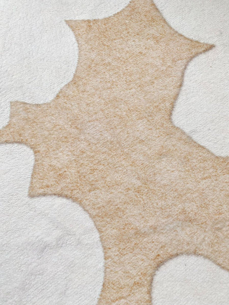 Modern Round Rugs under Coffee Table, Circular Rugs for Dining Table, Abstract Contemporary Rugs for Bedroom, Modern Cream Color Rugs for Living Room-ArtWorkCrafts.com