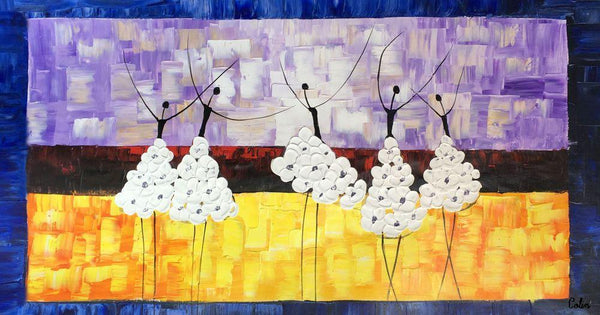 Simple Modern Art, Canvas Painting for Sale, Ballet Dancer Painting, Original Artwork, Paintings for Bedroom, Buy Art Online-ArtWorkCrafts.com