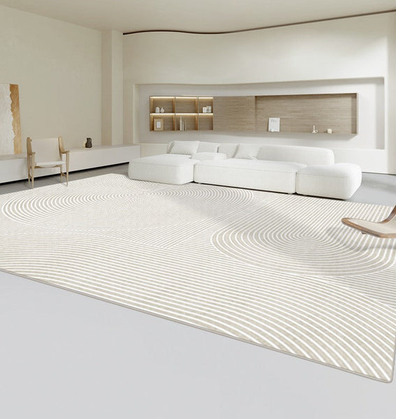 Simple Modern Floor Rugs, Dining Room Floor Rug, Large Floor Rugs for Living Room, Bedroom Large Geometric Grey Rugs, Contemporary Area Rugs for Office-ArtWorkCrafts.com
