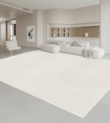 Simple Modern Floor Rugs, Dining Room Floor Rug, Large Floor Rugs for Living Room, Bedroom Large Geometric Grey Rugs, Contemporary Area Rugs for Office