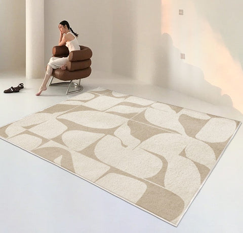 Large Modern Rugs for Living Room, Soft Modern Rug for Living Room, Bedroom Floor Rugs, Geometric Contemporary Rugs for Dining Room
