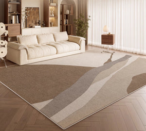 Elegant Modern Area Rugs under Sofa, Dining Room Floor Rugs, Abstract Contemporary Rugs for Bedroom, Mid Century Area Rugs for Living Room-ArtWorkCrafts.com
