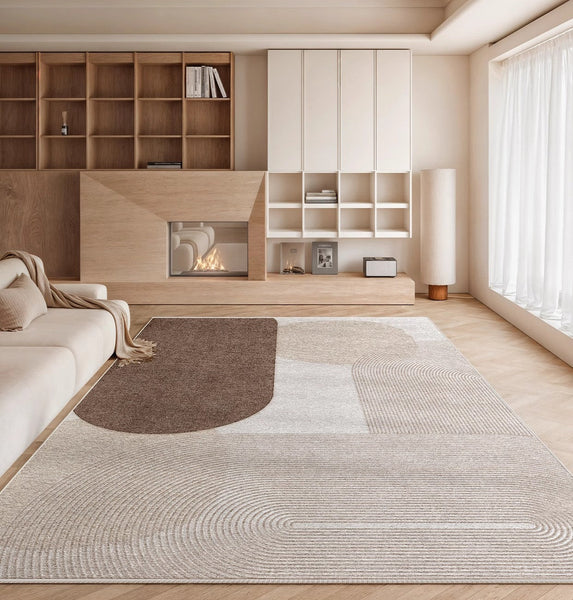 Living Room Contemporary Modern Rugs, Extra Large Abstract Geometric Modern Rugs, Bedroom Modern Rugs, Modern Rugs for Dining Room-ArtWorkCrafts.com