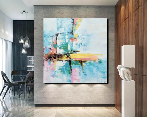 Simple Abstract Paintings, Dining Room Modern Wall Art, Modern Contemporary Art, Large Painting on Canvas, Acrylic Canvas Painting