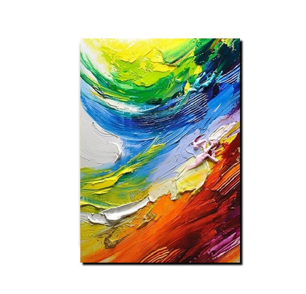 Contemporary Modern Art, Living Room Wall Art Ideas, Impasto Paintings, Buy Large Paintings Online, Palette Knife Paintings-ArtWorkCrafts.com