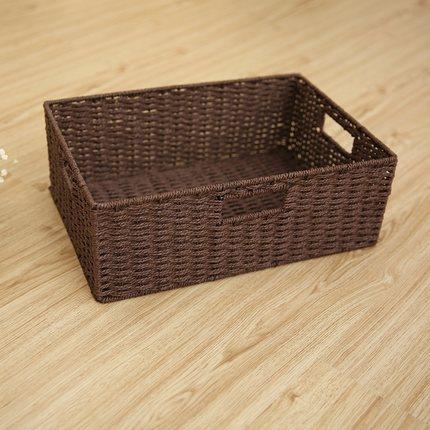 Woven Straw basket, Storage Basket, Rectangle Basket, Picnic Basket-ArtWorkCrafts.com