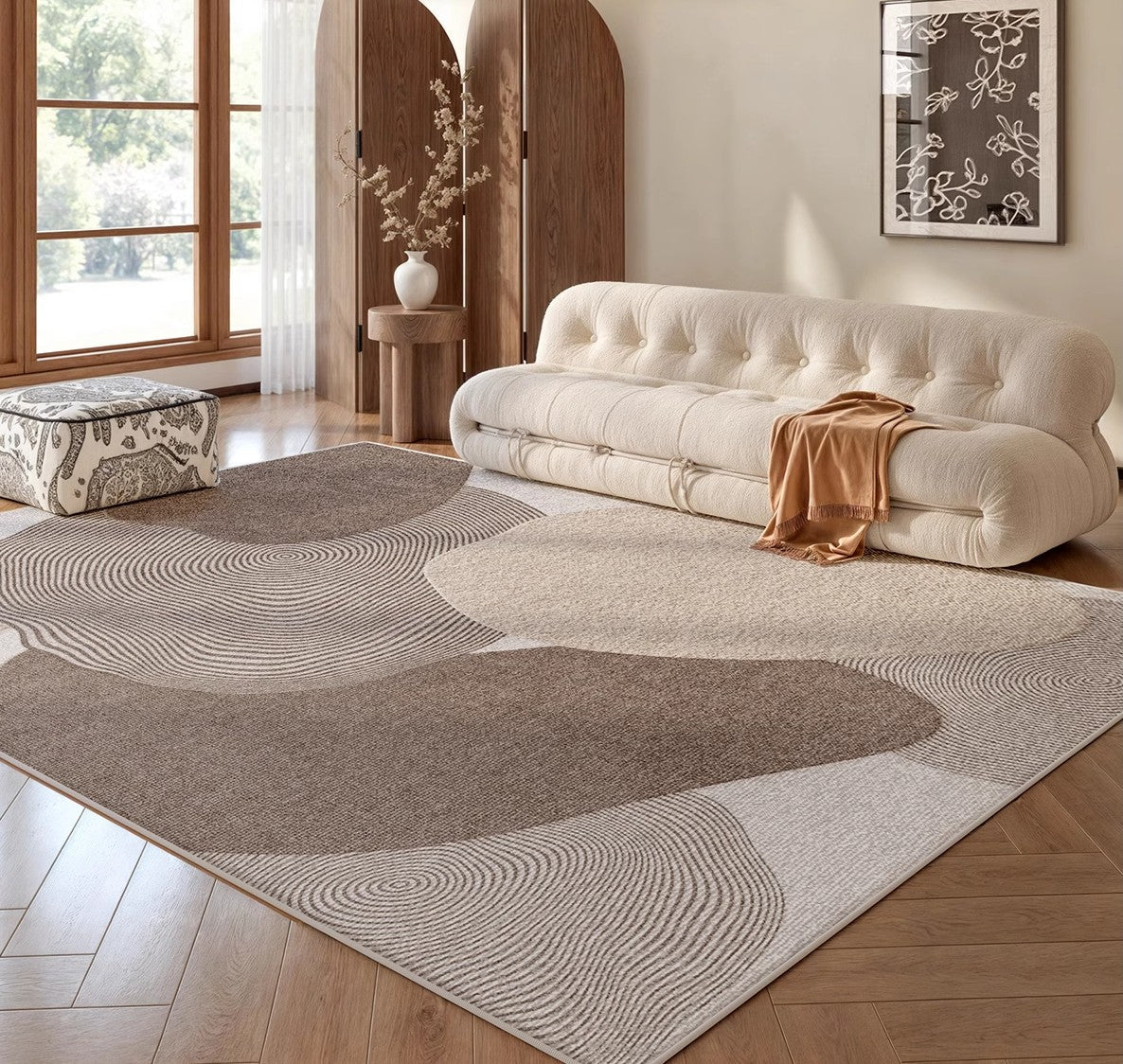 Living Room Modern Rugs, Modern Living Room Rug Placement Ideas, Extra Large Contemporary Area Rugs for Bedroom, Dining Room Floor Carpets-ArtWorkCrafts.com