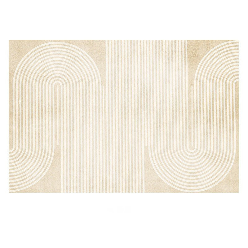 Cream Color Modern Living Room Rugs, Dining Room Modern Rugs, Thick Soft Modern Rugs for Living Room, Contemporary Rugs for Bedroom-ArtWorkCrafts.com