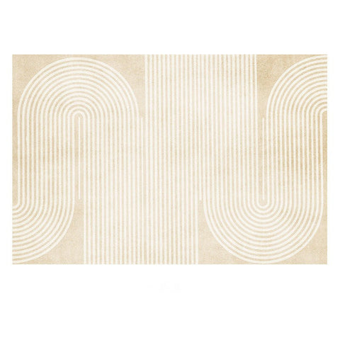 Cream Color Modern Living Room Rugs, Dining Room Modern Rugs, Thick Soft Modern Rugs for Living Room, Contemporary Rugs for Bedroom-ArtWorkCrafts.com