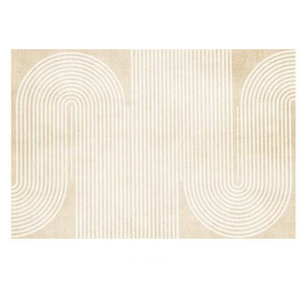 Cream Color Modern Living Room Rugs, Dining Room Modern Rugs, Thick Soft Modern Rugs for Living Room, Contemporary Rugs for Bedroom-ArtWorkCrafts.com