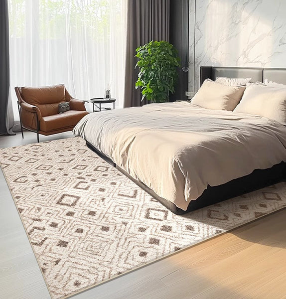 Contemporary Area Rugs for Bedroom, Geometric Modern Rugs for Dining Room, Dining Room Floor Carpets, Mid Century Modern Living Room Rugs-ArtWorkCrafts.com
