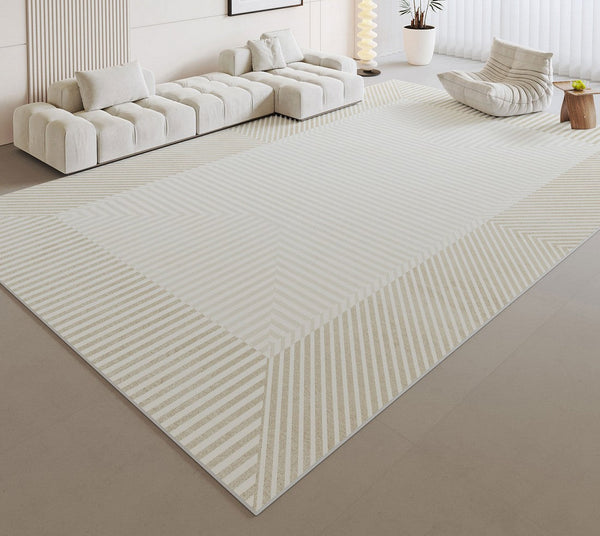 Modern Rugs for Dining Room, Large Modern Rugs for Living Room, Abstract Geometric Modern Rugs, Simple Modern Rugs for Bedroom-ArtWorkCrafts.com