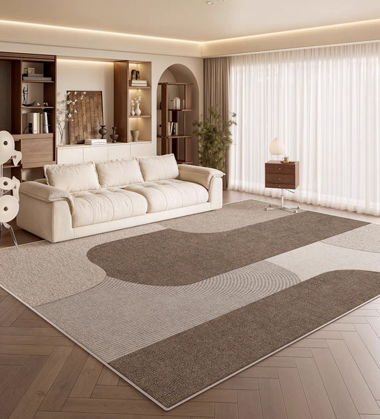 Modern Living Room Rug Placement Ideas, Extra Large Contemporary Area Rugs for Bedroom, Dining Room Floor Carpets, Living Room Modern Rugs-ArtWorkCrafts.com