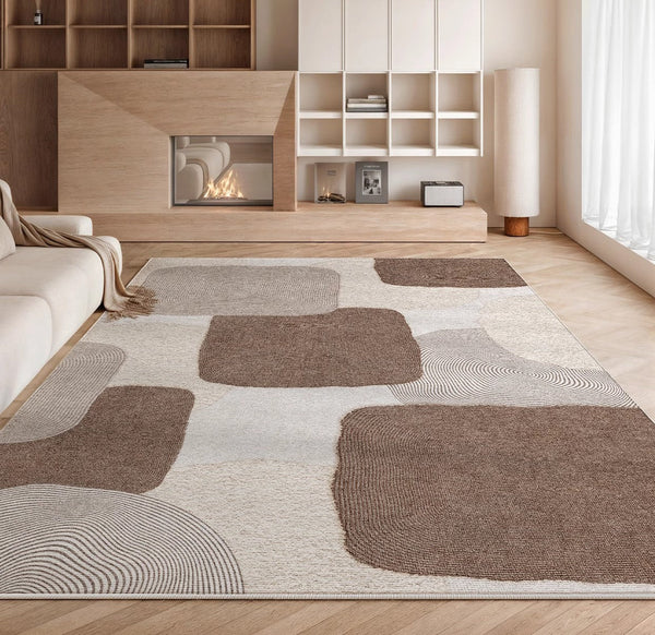 Unique Large Contemporary Floor Carpets for Living Room, Dining Room Modern Rugs, Extra Large Geometric Modern Rugs in Bedroom, Modern Rugs for Sale-ArtWorkCrafts.com