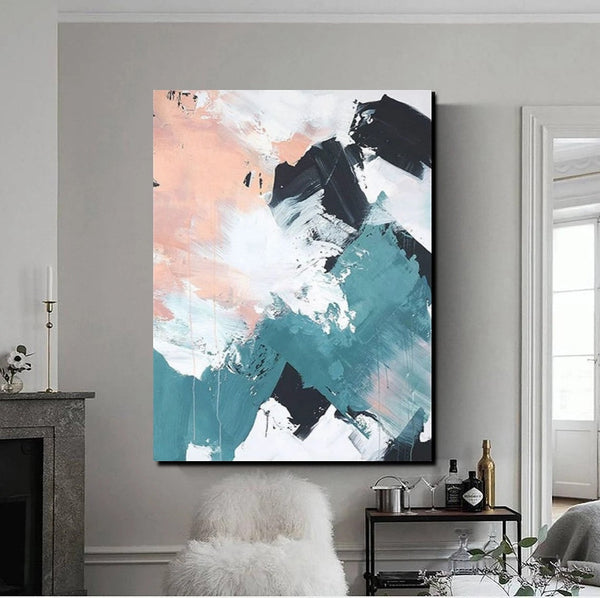 Contemporary Abstract Art, Bedroom Canvas Art Ideas, Large Painting for Sale, Buy Large Paintings Online, Simple Modern Art-ArtWorkCrafts.com