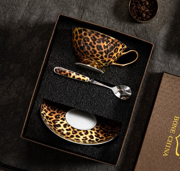 Modern Ceramic Cups, Creative Bone China Porcelain Tea Cup Set, Elegant Ceramic Coffee Cups, Unique Tea Cups and Saucers in Gift Box-ArtWorkCrafts.com