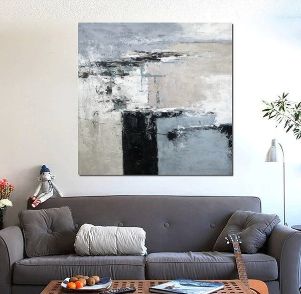 Simple Acrylic Paintings, Modern Wall Art Paintings for Living Room, Dining Room Acrylic Paintings, Heavy Texture Canvas Art, Buy Art Online-ArtWorkCrafts.com