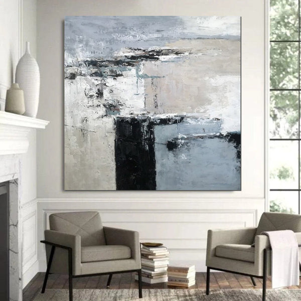 Simple Acrylic Paintings, Modern Wall Art Paintings for Living Room, Dining Room Acrylic Paintings, Heavy Texture Canvas Art, Buy Art Online-ArtWorkCrafts.com