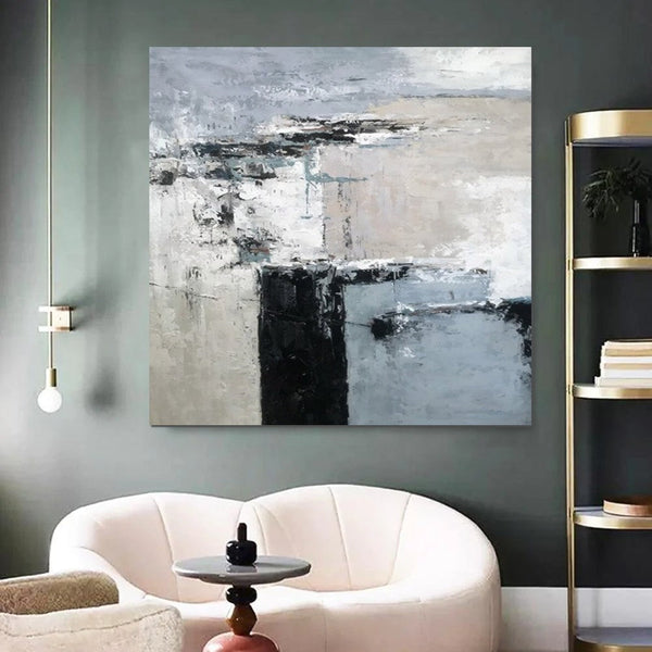 Simple Acrylic Paintings, Modern Wall Art Paintings for Living Room, Dining Room Acrylic Paintings, Heavy Texture Canvas Art, Buy Art Online-ArtWorkCrafts.com
