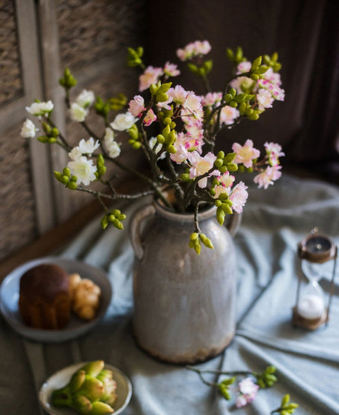 Cherry Blossom, Sakura Flowers, Creative Flower Arrangement Ideas for Home Decoration, Unique Artificial Flowers, Simple Artificial Floral for Bedroom-ArtWorkCrafts.com