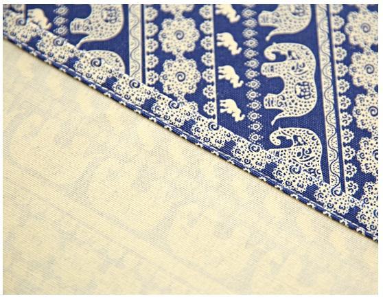 Modern Table Cover for Kitchen, Rectangular Tablecloth for Coffee Table, Blue / Red Elephant Pattern Rectangle and Round Tablecloth for Dining Table, Tea Table-ArtWorkCrafts.com