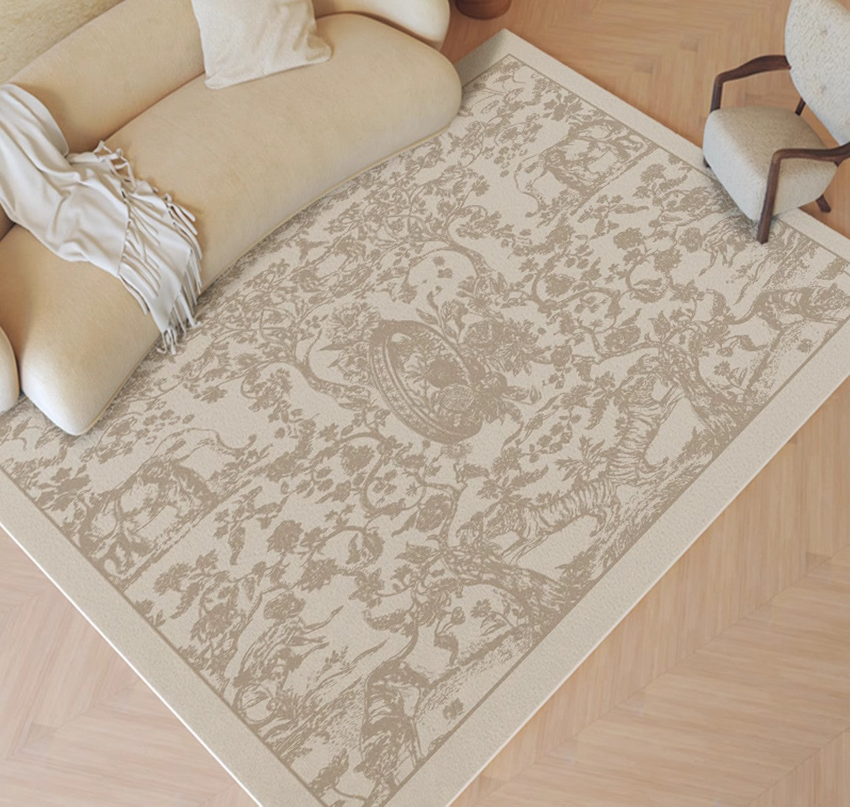 Contemporary Modern Rugs for Living Room, French Style Modern Rugs for Interior Design, Modern Rugs for Dining Room, Thick Soft Rugs under Coffee Table-ArtWorkCrafts.com