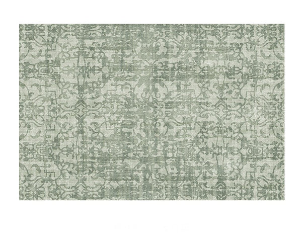 Green Soft Rugs for Living Room, Modern Rugs for Interior Design, French Style Modern Rugs for Bedroom, Contemporary Modern Rugs under Dining Room Table-ArtWorkCrafts.com