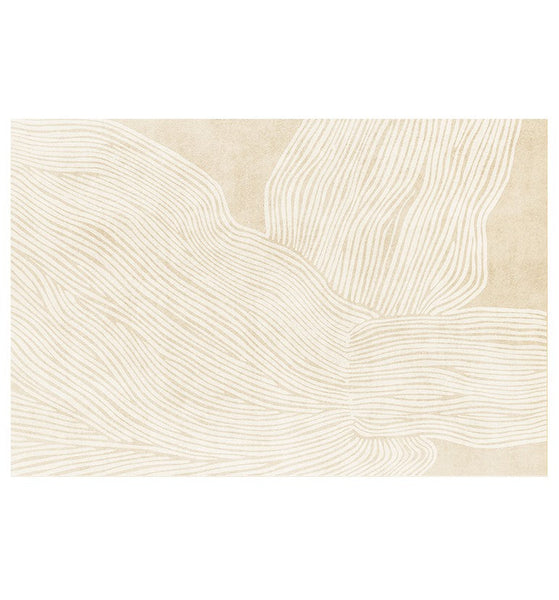 Cream Color Modern Living Room Rugs, Dining Room Modern Rugs, Thick Soft Floor Carpets for Living Room, Soft Contemporary Rugs for Bedroom-ArtWorkCrafts.com
