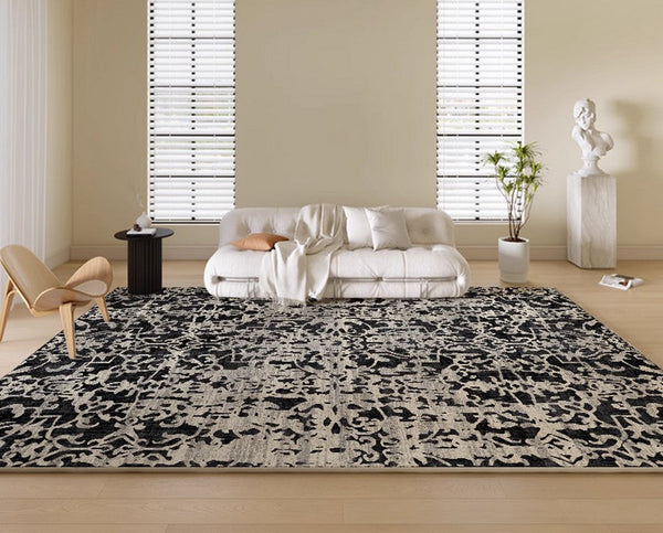 Modern Rugs for Interior Design, Modern Rugs for Bedroom, Contemporary Modern Rugs under Dining Room Table, French Style Soft Rugs for Living Room-ArtWorkCrafts.com