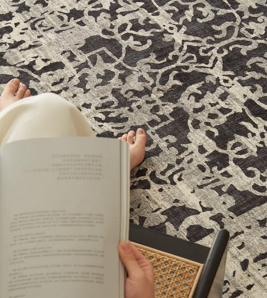 Modern Rugs for Interior Design, Modern Rugs for Bedroom, Contemporary Modern Rugs under Dining Room Table, French Style Soft Rugs for Living Room-ArtWorkCrafts.com