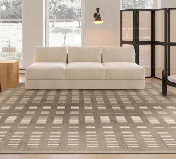 Modern Living Room Rug Placement Ideas, Thick Soft Floor Carpets for Living Room, Dining Room Modern Rugs, Soft Contemporary Rugs for Bedroom-ArtWorkCrafts.com