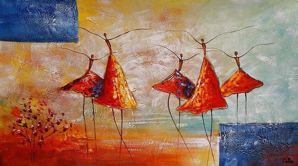 Wall Art Painting, Ballet Dancer Painting, Acrylic Painting for Sale, Simple Abstract Painting, Bedroom Canvas Painting-ArtWorkCrafts.com