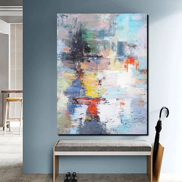 Modern Paintings Behind Sofa, Acrylic Paintings on Canvas, Large Painting for Sale, Contemporary Canvas Wall Art, Buy Paintings Online-ArtWorkCrafts.com