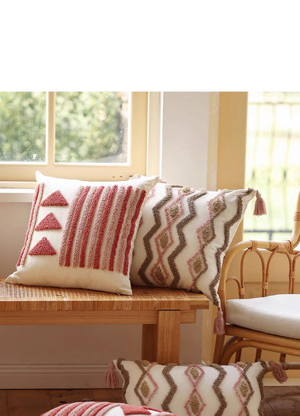 Modern Decorative Pillows for Interior Design, Simple Decorative Pillow Covers, Square Modern Throw Pillows for Couch, Contemporary Modern Sofa Pillows-ArtWorkCrafts.com