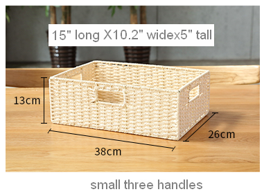 Large Woven Straw Storage Basket, Storage Basket for Bedroom, Rectangle Storage Basket, Picnic Storage Basket, Storage Basket for Toys-ArtWorkCrafts.com