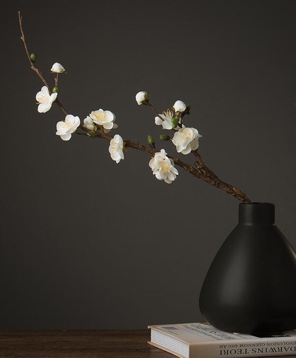 White and Pink Plum Artificial Flowers, Artificial Botany Plants, Silk Flower Arrangement, Plum Flower, Simple Flower Arrangement for Home Decoration-ArtWorkCrafts.com