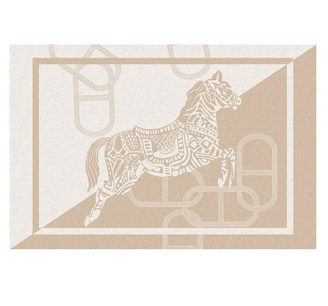 Modern Rugs for Living Room, Horse Contemporary Modern Rugs for Bedroom, Abstract Geometric Modern Rugs, Dining Room Floor Rugs