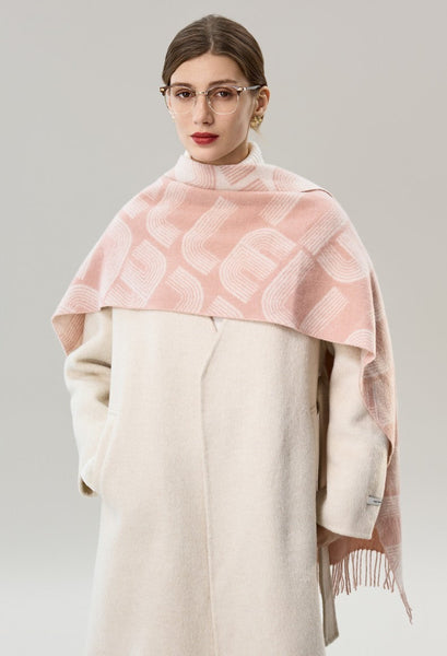 Holiday Women Scarf, Cold Weather Scarf, Fashion Designer Scarf, Modern Wool Scarf, Warm Winter Scarf, Soft Cashmere Scarf for Women, Elegant Scarf-ArtWorkCrafts.com