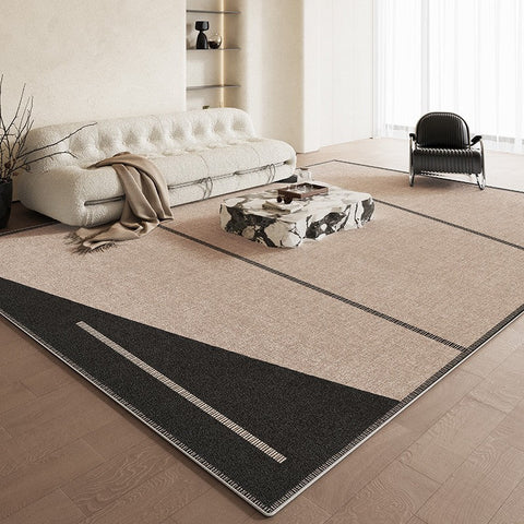Modern Rug Ideas for Living Room, Contemporary Abstract Rugs for Dining Room, Bedroom Floor Rugs, Simple Abstract Rugs for Living Room-ArtWorkCrafts.com
