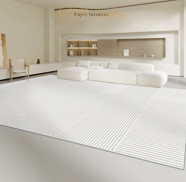 Geometric Modern Rugs for Dining Room, Simple Modern Carpets for Interior Design, Abstract Geometric Modern Rugs for Living Room, Soft Modern Rugs for Bedroom-ArtWorkCrafts.com