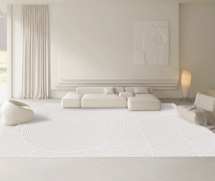 Geometric Modern Rugs for Dining Room, Simple Modern Carpets for Interior Design, Abstract Geometric Modern Rugs for Living Room, Soft Modern Rugs for Bedroom-ArtWorkCrafts.com