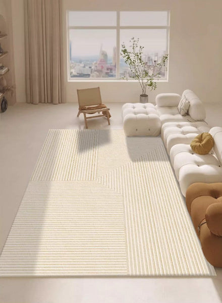 Modern Carpets for Dining Room, Geometric Contemporary Rugs Next to Bed, Contemporary Modern Rugs for Sale, Large Modern Rugs for Living Room-ArtWorkCrafts.com