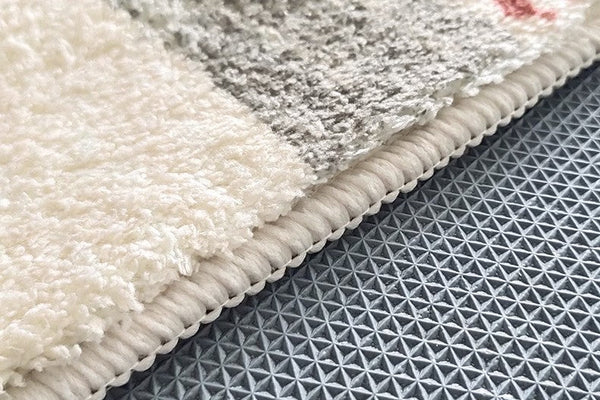 Simple Geometric Runner Rugs for Hallway, Contemporary Runner Rugs Next to Bed, Modern Runner Rugs for Entryway, Modern Rugs for Dining Room-ArtWorkCrafts.com